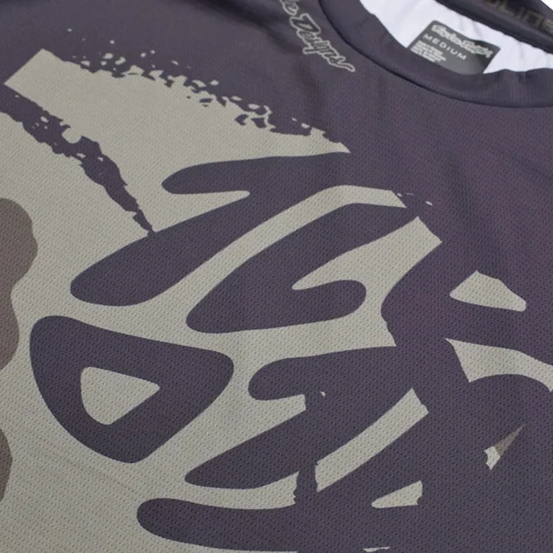 Troy Lee Designs Flowline Men's Short Sleeve Jersey - Confined Black-1