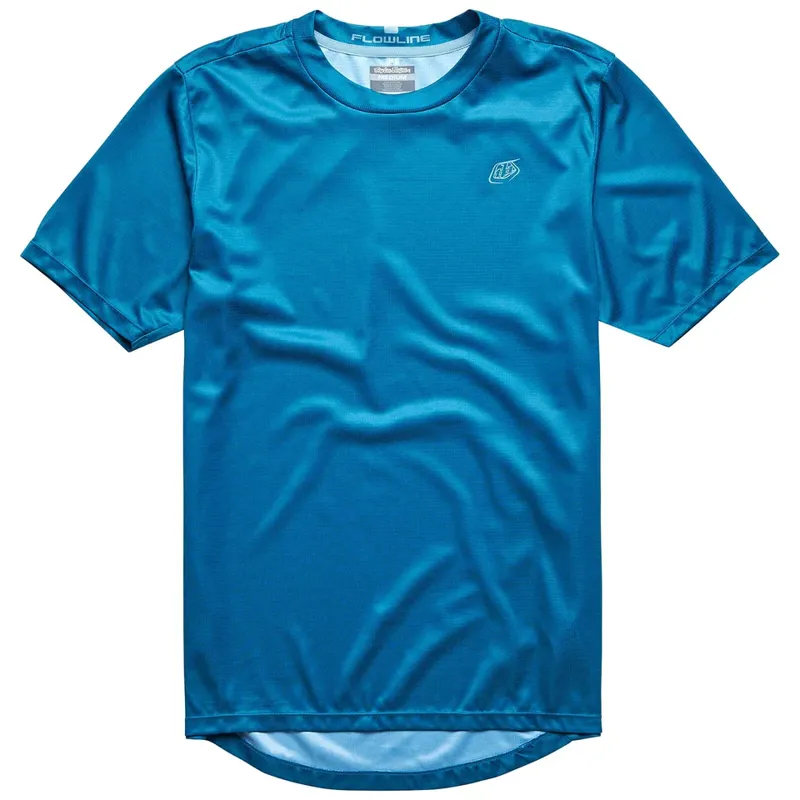 Troy Lee Designs Flowline Men's Short Sleeve Jersey - Solid Blue