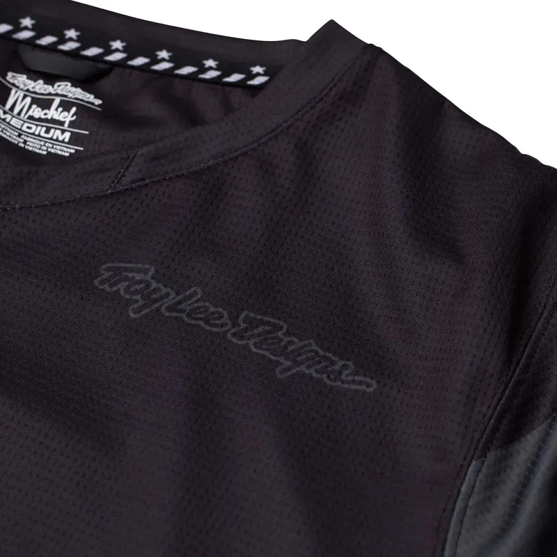 Troy Lee Designs Mischief Women's 3/4 Jersey - Split Stripe Black-1