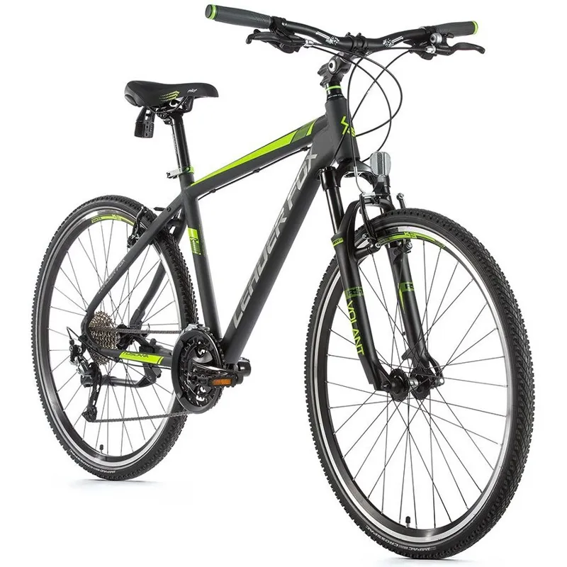 Leader Fox Toscana Mens Hybrid Bike - Matt Grey-Green - 17.5 inch-1