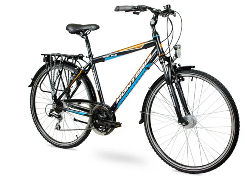 Monteria Trip 2 Mens 2020 Hybrid Bike - Black/Blue/Orange
