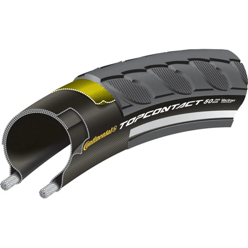 Continental Top Contact Reflective Folding Hybrid Tyre 700x28c