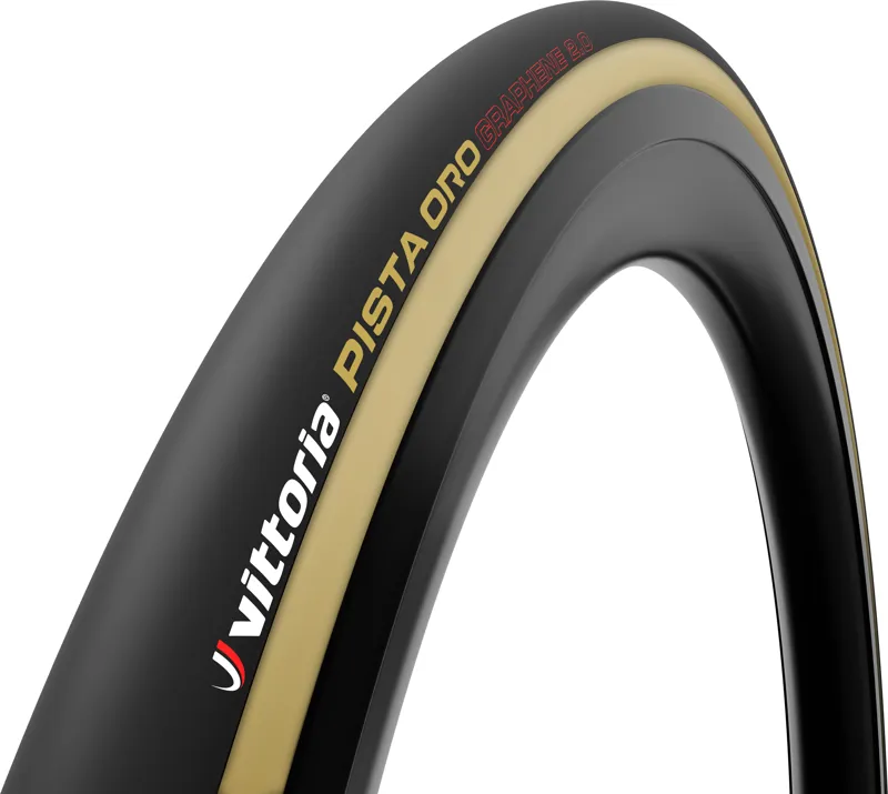 Vittoria Pista Oro G2.0 28 x 23mm Tubular Road Bike Tyre - Black/Tan