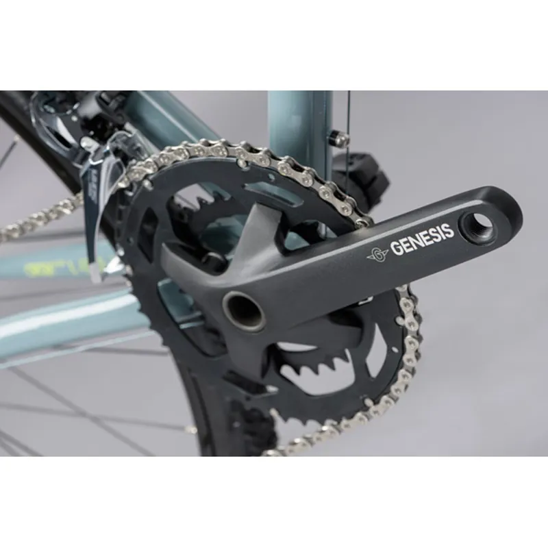 Genesis Croix De Fer 10 FB Flat Bar Gravel Road Bike - Blue-7