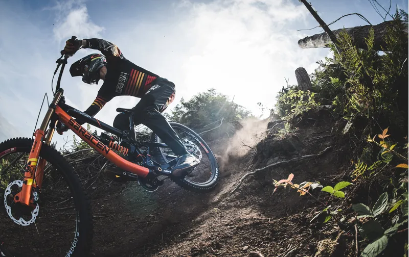 Saracen Myst Team Factory 29er 2019 Downhill Mountain Bike - Orange-11