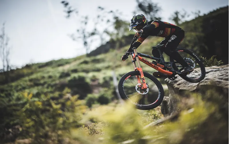 Saracen Myst Team Factory 29er 2019 Downhill Mountain Bike - Orange-12