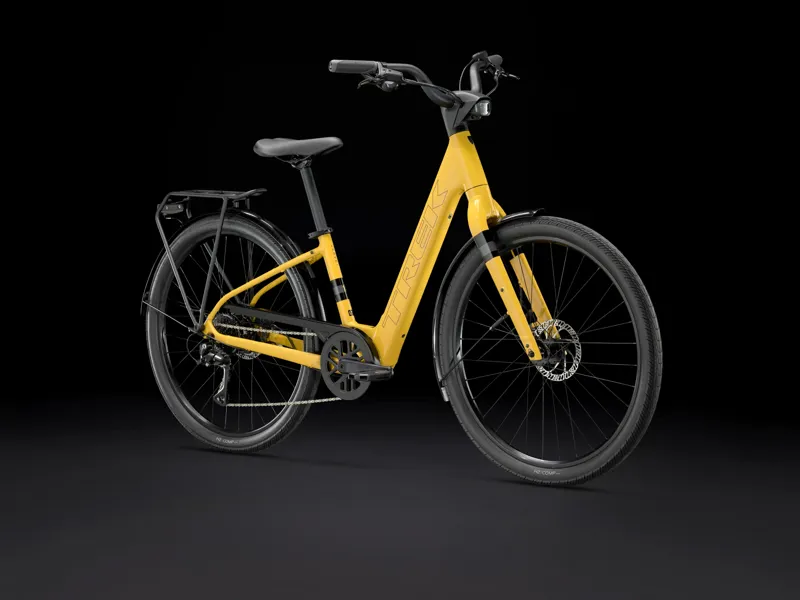 Trek Verve+ 1 Lowstep 250w 2025 Electric Hybrid Bike - Baja Yellow-1