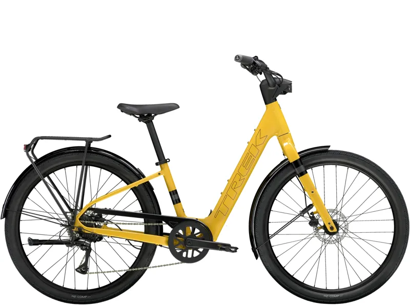 Trek Verve+ 1 Lowstep 250w 2025 Electric Hybrid Bike - Baja Yellow