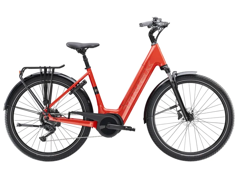 Trek Verve+ 3 400wh Lowstep 2026 Electric Hybrid Bike - Lava Red