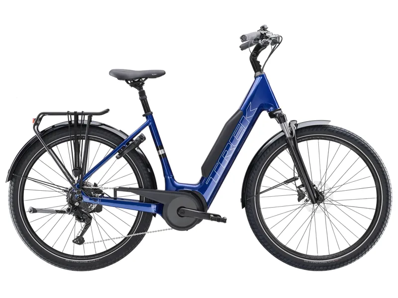 Trek Verve+ 3 725wh Lowstep 2026 Electric Hybrid Bike - Hex Blue