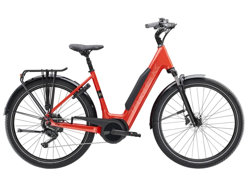 Trek Verve+ 3 725wh Lowstep 2026 Electric Hybrid Bike - Lava Red