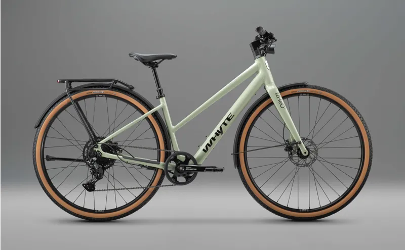 Whyte RheO 3 Step-Through 2025 Electric Hybrid Bike - Gloss Sage Green-2