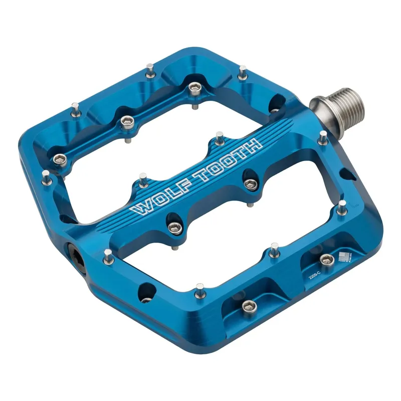 Wolf Tooth Waveform Flat MTB Pedals - Blue