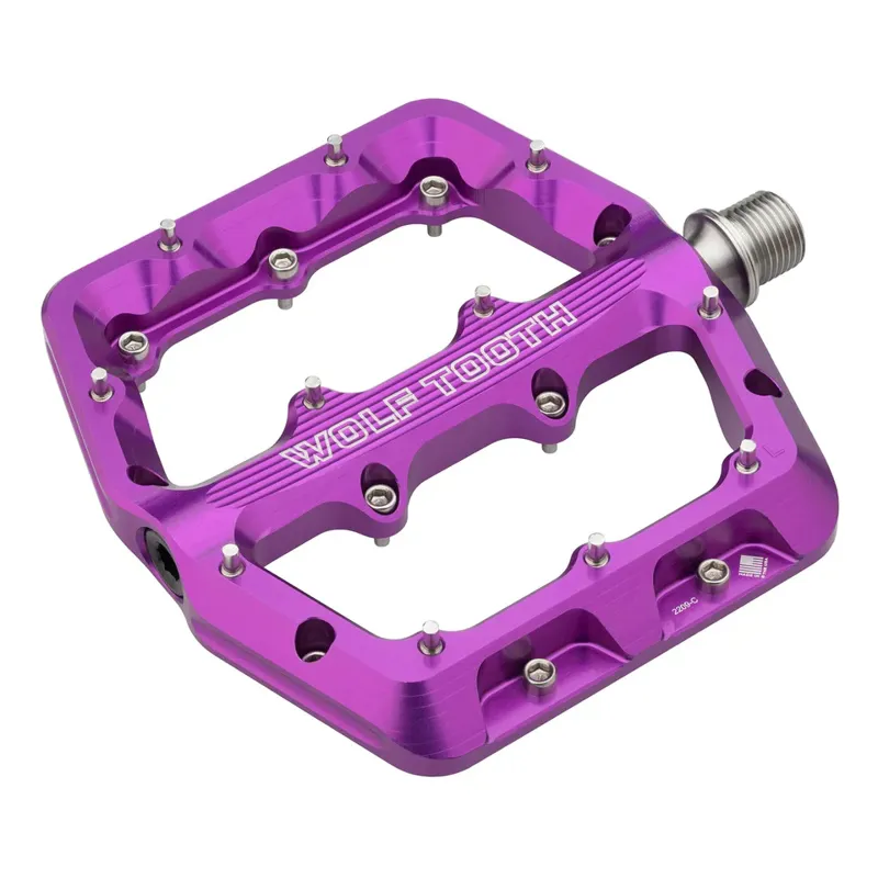 Wolf Tooth Waveform Flat MTB Pedals - Purple