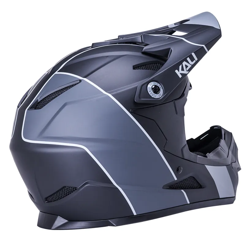 Kali Zoka Stripe Full Face Helmet - Black/Grey -2