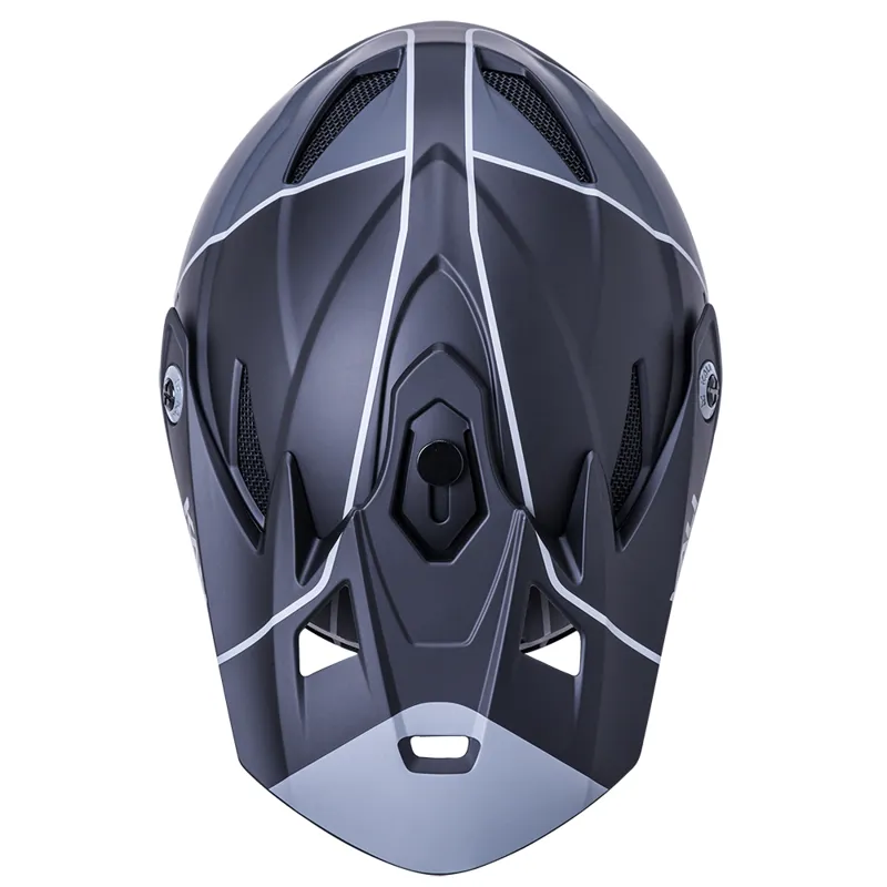 Kali Zoka Stripe Full Face Helmet - Black/Grey -4
